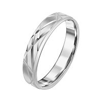 Серебряное обручальное кольцо