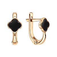 Детские серьги из золота с эмалью