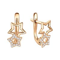 Детские серьги из золота с фианитами