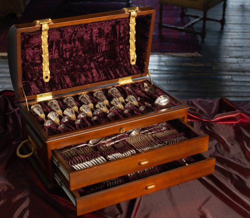 набор столового серебра - сундук «династия»