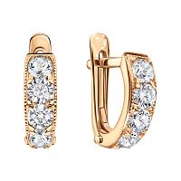 Детские серьги из золота с фианитами