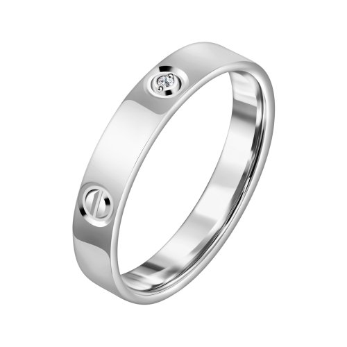 Серебряное обручальное кольцо