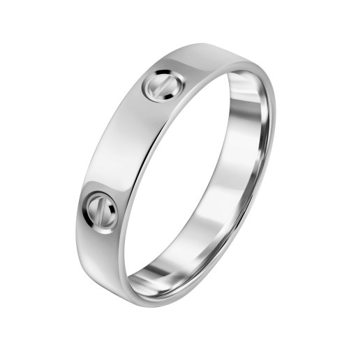 Серебряное обручальное кольцо