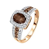 Кольцо с раухтопазом