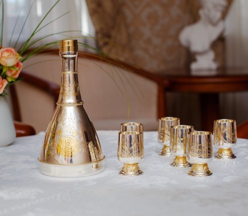 серебряный набор «подарочный» - графин и рюмки