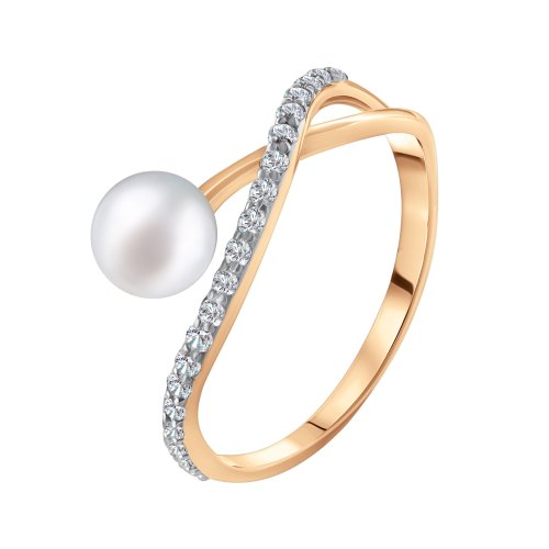 Золотое кольцо с жемчугом