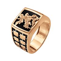 Золотое мужское кольцо с ониксом